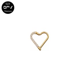 G23 Titanium Earrings With Half Ring Of Zircon For Left And Right Ears Piercing Jewelry Neutral Versatile Banquet Nose Ring