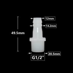 1/2 Inch Thread To Barb 4/6/8/10/12/14/16/18/20mm Plastic Hose Connector Fittings Drip Irrigation System Pipe Coupler