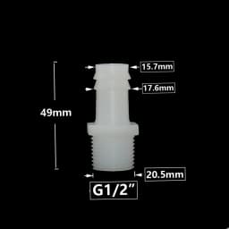 1/2 Inch Thread To Barb 4/6/8/10/12/14/16/18/20mm Plastic Hose Connector Fittings Drip Irrigation System Pipe Coupler
