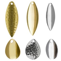 18Pcs Spinner Blades Fishing Lure Colorado Spinner Blades for DIY Spinnerbaits Walleye Rig Trout Salmon Bass Fishing