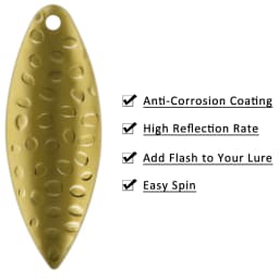 18Pcs Spinner Blades Fishing Lure Colorado Spinner Blades for DIY Spinnerbaits Walleye Rig Trout Salmon Bass Fishing