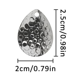 18Pcs Spinner Blades Fishing Lure Colorado Spinner Blades for DIY Spinnerbaits Walleye Rig Trout Salmon Bass Fishing
