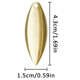 18Pcs Spinner Blades Fishing Lure Colorado Spinner Blades for DIY Spinnerbaits Walleye Rig Trout Salmon Bass Fishing
