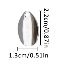 18Pcs Spinner Blades Fishing Lure Colorado Spinner Blades for DIY Spinnerbaits Walleye Rig Trout Salmon Bass Fishing