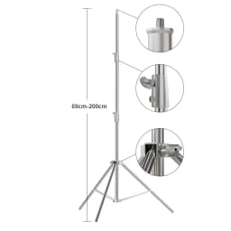 SH 2.8M Stainless Steel Light Stand Heavy Duty Load weight 10kg Photography Studio Support Tripod For Led Light Photo Studio