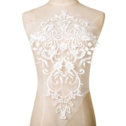 1Pc Embroidery Gold Thread Lace Fabric Applique Handmade Flower Patch Wedding Dress Curtain DIY Repair Accessories