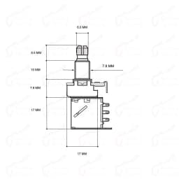 1 Piece Alpha Push Pull Potentiometer(POT) For Electric Guitar Bass -Made in Korea (25K/50K/250K/500K)