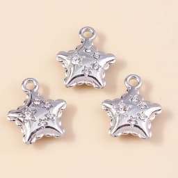 10pcs 8*11mm Exquisite Gold Color Pearl Crystal Polaris Stars Charms for Earrings Necklace Pendant Diy Jewelry Accessories