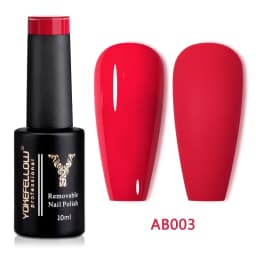 YOKEFELLOW 10ML Gel Nail Polish Sparkle Red Gel Polish Soak Off UV LED Gel Varnish 122 Colors Nail Art Manicure Gifts for Women