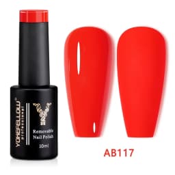 YOKEFELLOW 10ML Gel Nail Polish Sparkle Red Gel Polish Soak Off UV LED Gel Varnish 122 Colors Nail Art Manicure Gifts for Women