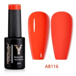 YOKEFELLOW 10ML Gel Nail Polish Sparkle Red Gel Polish Soak Off UV LED Gel Varnish 122 Colors Nail Art Manicure Gifts for Women