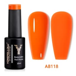 YOKEFELLOW 10ML Gel Nail Polish Sparkle Red Gel Polish Soak Off UV LED Gel Varnish 122 Colors Nail Art Manicure Gifts for Women