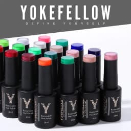 YOKEFELLOW 10ML Gel Nail Polish Sparkle Red Gel Polish Soak Off UV LED Gel Varnish 122 Colors Nail Art Manicure Gifts for Women