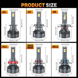 HYNBYZJ H7 Led Headlights 100000LM H1 H4 H8 H9 H11 HB3 HB4 HIR2 LED Bulb 9005 9006 9012 320W 6000K Turbo Lamp CSP Chip Car Light