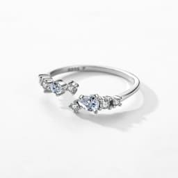 Modian New 925 Sterling Silver Minimalist Clear Zirconia Stackable Ring For Women Anniversary Wedding Band Simple Fine Jewelry
