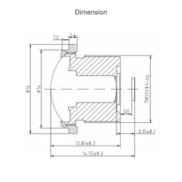 Fisheye Lens 1.4mm 1.78mm HD 5MP 210 / 200 Degree MTV M12 X 0.5 Mount 650nm Filter For CCTV Car Camera Security Cameras