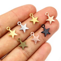 100pcs 11x8mm Charms star Tibetan Silver Plated Pendants Antique Jewelry Making DIY Handmade Craft