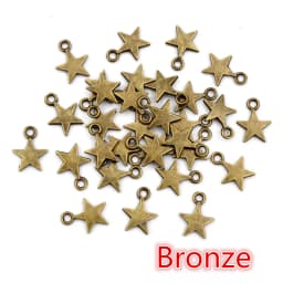 100pcs 11x8mm Charms star Tibetan Silver Plated Pendants Antique Jewelry Making DIY Handmade Craft