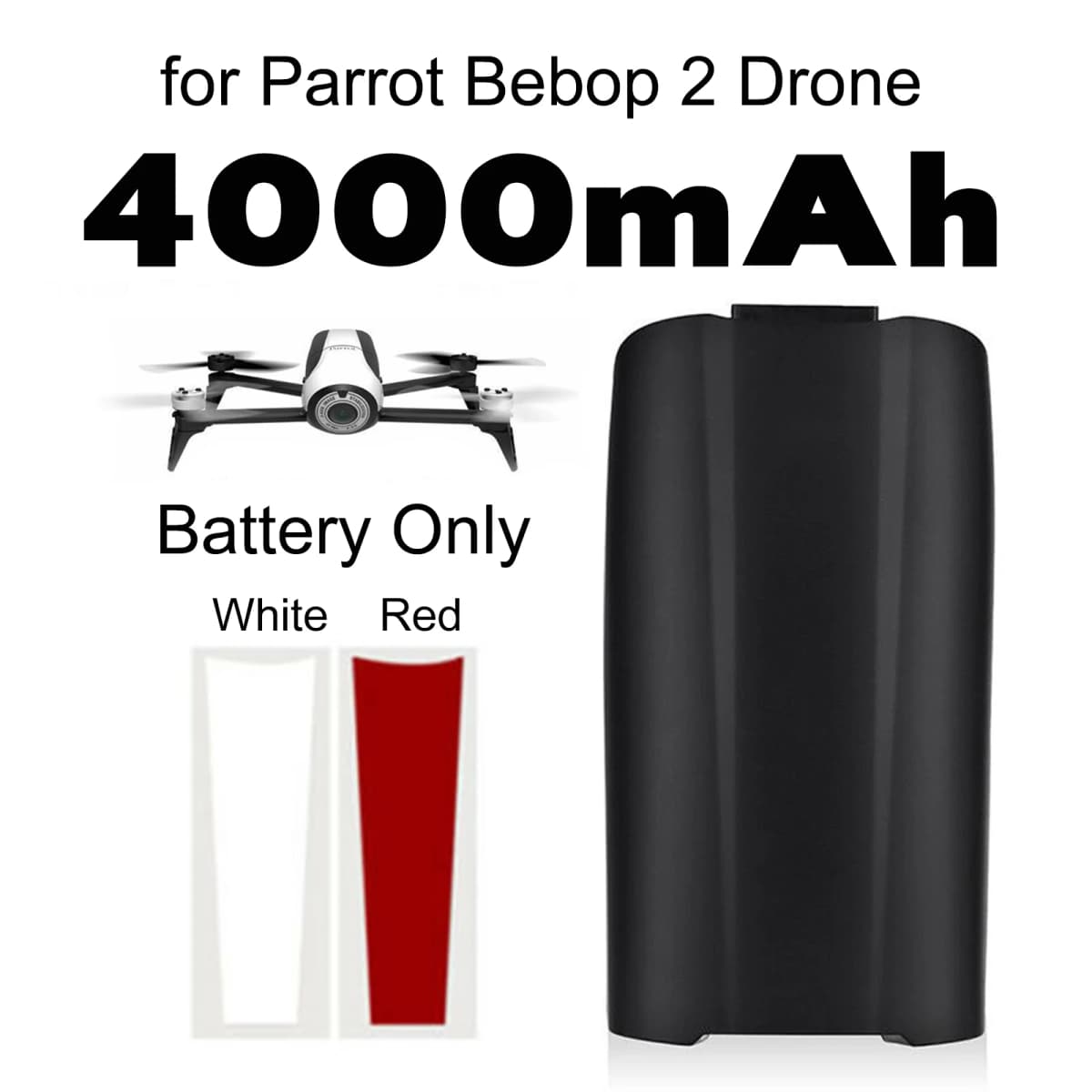 11.1V 4000Mah High Capacity Upgrade Rechargeable Battery for Parrot Bebop 2 Drone