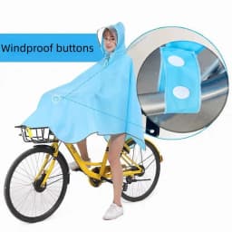 EVA Raincoat For Bicycle Cycling Poncho Bagpack Design Adult Rainwear Transparent Reflective Strip Wind-resistant Raincoat