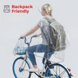 EVA Raincoat For Bicycle Cycling Poncho Bagpack Design Adult Rainwear Transparent Reflective Strip Wind-resistant Raincoat