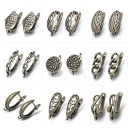 DIY Hollow Earrings Clasps Hooks for Woman Handmade Jewelry Findings Making Accessories Antique Bronze/Gold Color