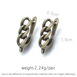 DIY Hollow Earrings Clasps Hooks for Woman Handmade Jewelry Findings Making Accessories Antique Bronze/Gold Color