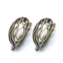 DIY Hollow Earrings Clasps Hooks for Woman Handmade Jewelry Findings Making Accessories Antique Bronze/Gold Color