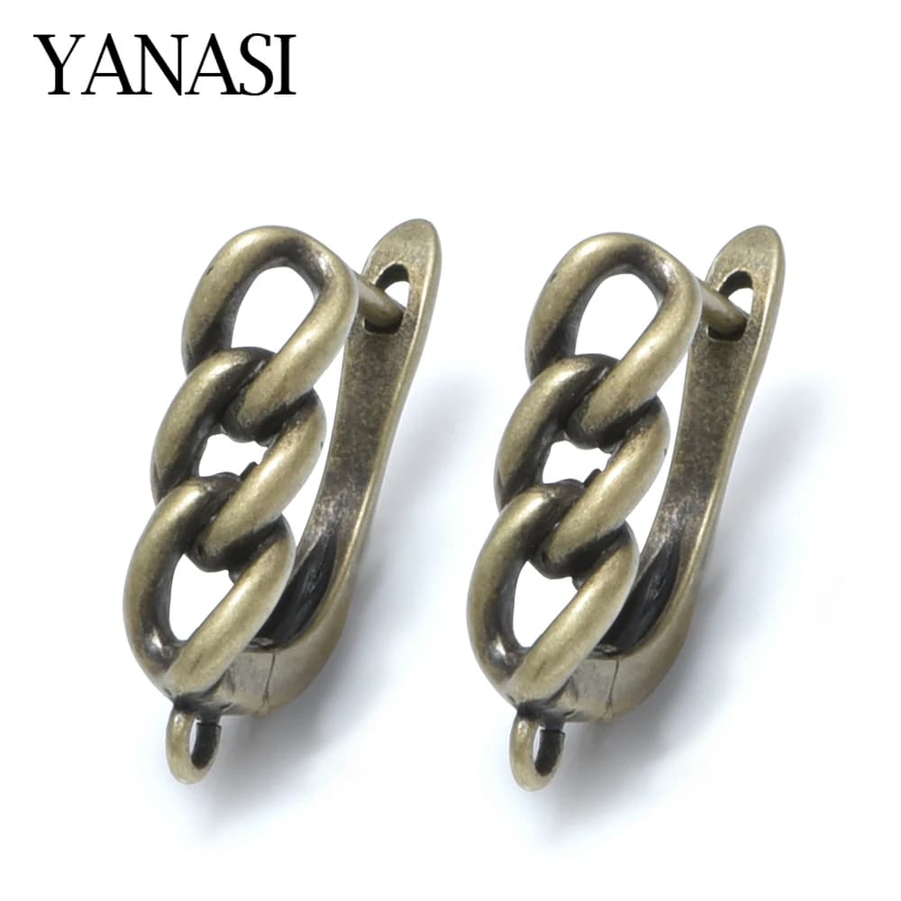 DIY Hollow Earrings Clasps Hooks for Woman Handmade Jewelry Findings Making Accessories Antique Bronze/Gold Color