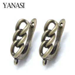 DIY Hollow Earrings Clasps Hooks for Woman Handmade Jewelry Findings Making Accessories Antique Bronze/Gold Color