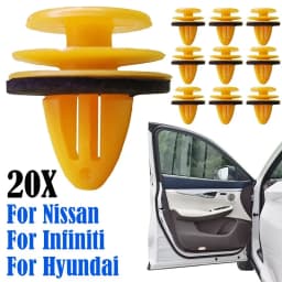 20Pcs Door Trim Panel Retainer Clips Fastener Hole Rivets for Hyundai Accent Nissan Qashqai J10 Infiniti Car-styling Accessories
