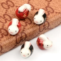 20x14mm Lovely Rabbit Pottery Beads Cartoon Animals Ceramic Beads Pendant Loose Porcelain Beads For Jewelry Making Accessories