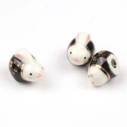 20x14mm Lovely Rabbit Pottery Beads Cartoon Animals Ceramic Beads Pendant Loose Porcelain Beads For Jewelry Making Accessories