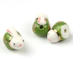 20x14mm Lovely Rabbit Pottery Beads Cartoon Animals Ceramic Beads Pendant Loose Porcelain Beads For Jewelry Making Accessories