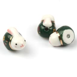20x14mm Lovely Rabbit Pottery Beads Cartoon Animals Ceramic Beads Pendant Loose Porcelain Beads For Jewelry Making Accessories