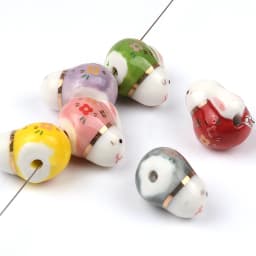 20x14mm Lovely Rabbit Pottery Beads Cartoon Animals Ceramic Beads Pendant Loose Porcelain Beads For Jewelry Making Accessories