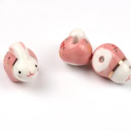 20x14mm Lovely Rabbit Pottery Beads Cartoon Animals Ceramic Beads Pendant Loose Porcelain Beads For Jewelry Making Accessories