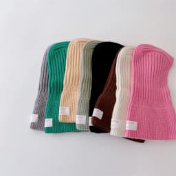 MILANCEL Baby Knitted Hooded Scarf Warm Solid Color One Piece Scarf and Caps for Infant Kids Accessories