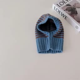 MILANCEL Baby Knitted Hooded Scarf Warm Solid Color One Piece Scarf and Caps for Infant Kids Accessories