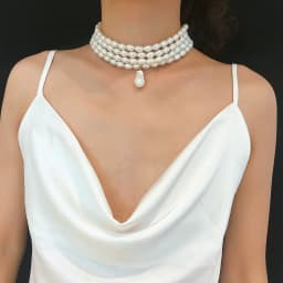 Elegant Irregular Imitation Pearl Choker Necklace Women Bride Multilayer Clavicle Chain Aesthetic Neck Jewelry Wed Accessories