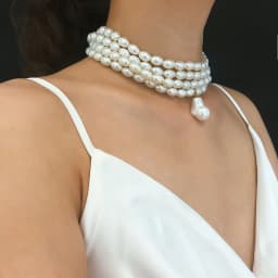 Elegant Irregular Imitation Pearl Choker Necklace Women Bride Multilayer Clavicle Chain Aesthetic Neck Jewelry Wed Accessories
