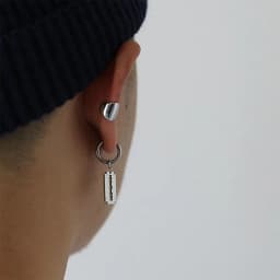 1Pair/2Pcs Blade Chain Tassel Pendant Ear Clip/Buckle Earrings For Women Men Stainless Steel Painless Hip Hop Gothic Pop Jewelry