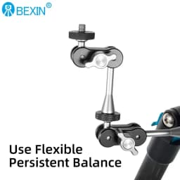 BEXIN Professional Magic Arm Clip Pea Clip Mount Adapter 1/4" Screw for Camera Phone Live LED Light Microphone Bracket Clip