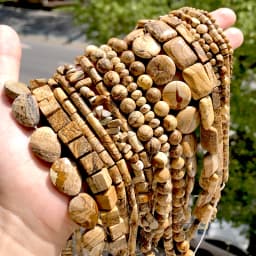 Natural Stone Picture Jasper Beads Round Heart Handmade DIY Loose Spacer Bead For Jewelry Making DIY Charms Bracelet Accessories