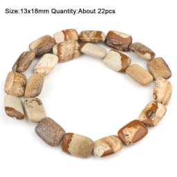 Natural Stone Picture Jasper Beads Round Heart Handmade DIY Loose Spacer Bead For Jewelry Making DIY Charms Bracelet Accessories