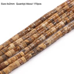 Natural Stone Picture Jasper Beads Round Heart Handmade DIY Loose Spacer Bead For Jewelry Making DIY Charms Bracelet Accessories