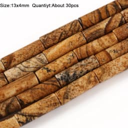 Natural Stone Picture Jasper Beads Round Heart Handmade DIY Loose Spacer Bead For Jewelry Making DIY Charms Bracelet Accessories