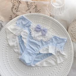 4XL Large Size Cute Lovely Sweety Milk Silk for Busty Women Bow Lolita Princess Style Cosplay Panties High Elasticity Breifs