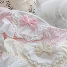 4XL Large Size Cute Lovely Sweety Milk Silk for Busty Women Bow Lolita Princess Style Cosplay Panties High Elasticity Breifs