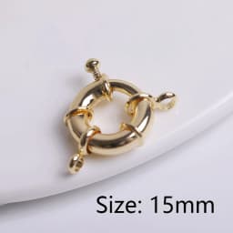 18K Gold Plated Sailor Clasps Connector For Necklace End Clasps Brass Metal Steering wheel clasps DIY Jewelry Making Accessory